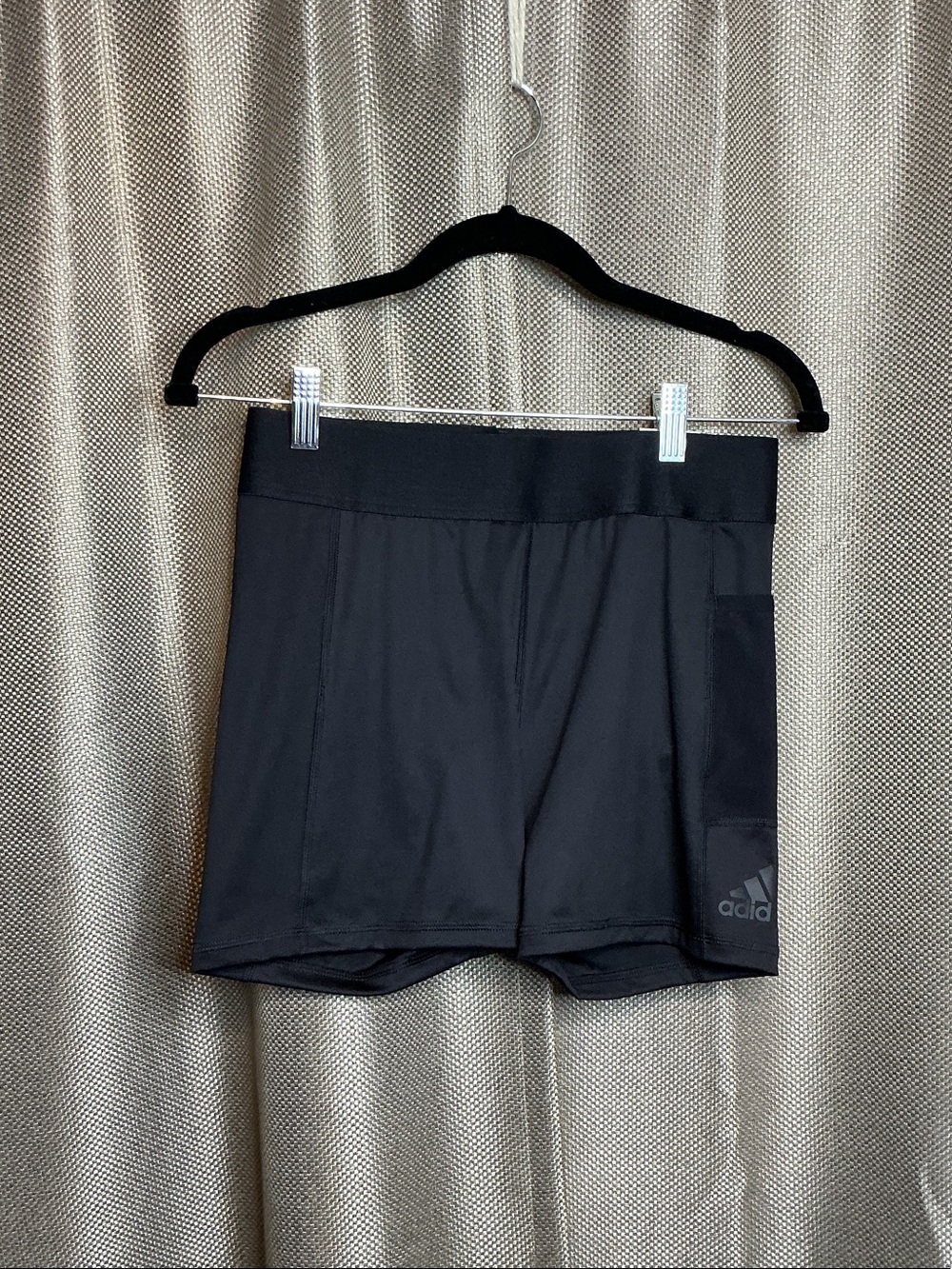 adidas Black Women's Bike Shorts with Logo